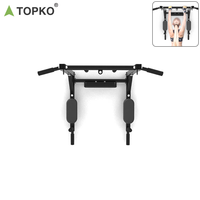 Barre de traction portable TOPKO en acier/métal pour entraînement de force, équipement de fitness d'intérieur, support mural pour tractions et dips à domicile
