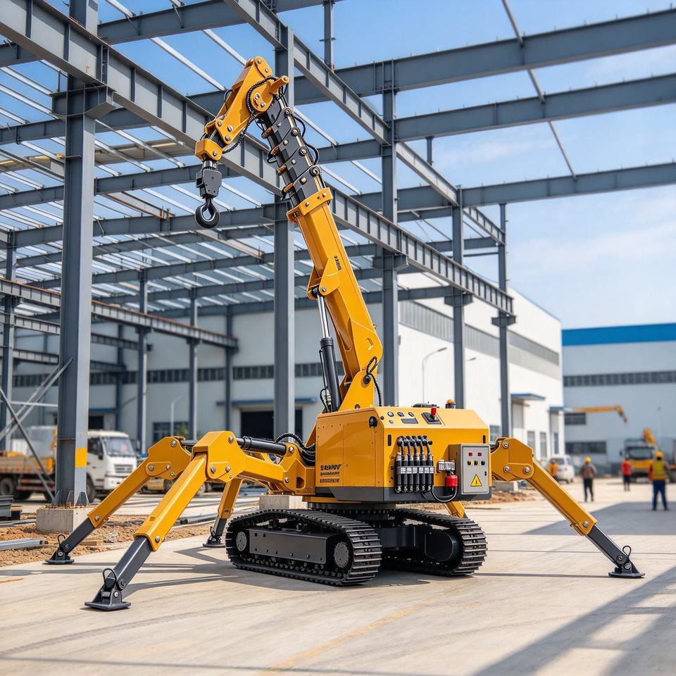 Warehouse Storage Spider Crane High Rack Goods Stacking Compact Crawler ...