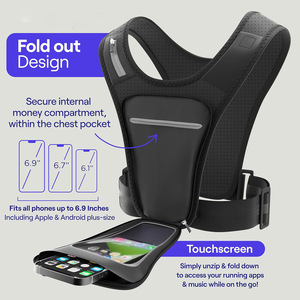 Verstellbarer Gürtel Sport Handy Zubehör Modische wasserdichte reflektierende Lauf weste Tasche Touchscreen Telefon Jogging tasche - Product Image 3