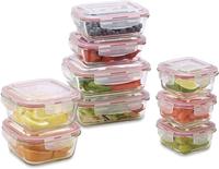 Boîte à lunch multifonctionnelle en verre borosilicate avec couvercle hermétique, compatible micro-ondes, écologique, compartimentée pour