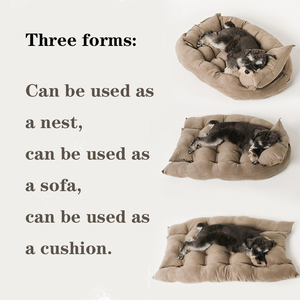 Cojín plegable suave multiusos, sofá para mascotas, cama de perrera fácil de deformar para perros, diseño de perrera con estampado, lavado mecánico ecológico - Product Image 2