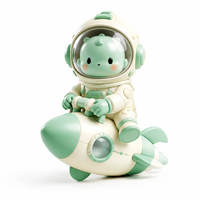 Statue de personnage spatial DYTOYS personnalisée, brillante, à l'effigie d'un petit astronaute de dessin animé, résistante aux intempéries, pour parcs, centres commerciaux et jardins d'enfants