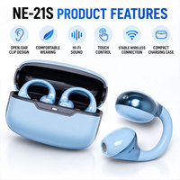 Écouteurs TWS à clip ouvert NE-21S, écouteurs sans fil Bluetooth, HiFi, contrôle tactile, écouteurs sportifs à oreille ouverte, OEM ODM