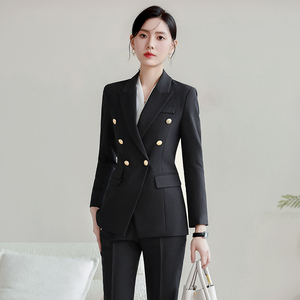 Vêtements de travail professionnels, costume à col en V pour le printemps et l'automne, pour les fonctionnaires, costume d'entretien supérieur, formel pour le lieu de travail - Product Image 3