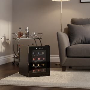 Enfriador de Vino de Lujo para <span class=keywords><strong>12</strong></span> <span class=keywords><strong>Botellas</strong></span>, Refrigerador de Vino Independiente Grande para Vino Tinto, Blanco, Champán y Espumoso - Product Image 5