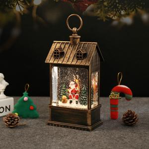 Лидер продаж, светодиодное освещение Санта-Клауса, пластиковая водяная лампа, Снежный шар, музыкальный Рождественский фонарь, украшения для дома, вечеринки, на батарейках - Product Image 3