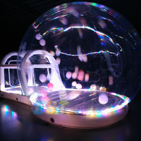 Maison à bulles commerciale, tente à bulles gonflable, maison à bulles gonflable avec fond rebondissant et lumières LED