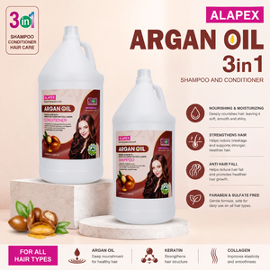 Offre Spéciale : Shampooing à l'Huile d'Argan 3-en-1 Nourrissant 5L en Gros – Soin Capillaire Professionnel Format Gallon pour Salons de Coiffure - Product Image 2