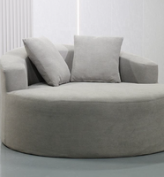 Fauteuil-canapé rond surdimensionné moderne en mousse compressée, emballé sous vide, pour salon, vente en gros
