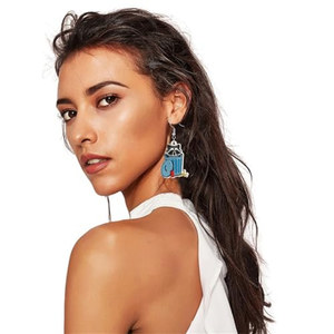 Boucles d'oreilles pendantes fantaisie OEM/ODM en acrylique, motif animaux de <span class=keywords><strong>dessin</strong></span> <span class=keywords><strong>animé</strong></span> (Chat, Raton Laveur), légères, pour Halloween et les fêtes - Product Image 3
