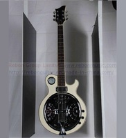 Weifang Rebon 6 String White Colour Resonator Dobro Electric Guitar