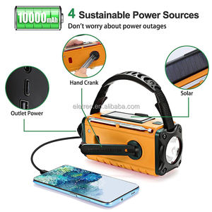 Dab + Dab 100000 <span class=keywords><strong>Ah</strong></span> Batterie Powerbank Radio Solaire Manivelle d'Urgence Scanners Longue Distance Survivor Emergency Had Crank - Product Image 5