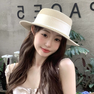Mode filles large bord paille Fedora <span class=keywords><strong>chapeau</strong></span> femmes <span class=keywords><strong>fête</strong></span> Panama casquette Cowboy Style chapeaux plage soleil <span class=keywords><strong>chapeau</strong></span> - Product Image 5
