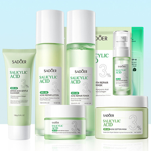 SADOER Set perawatan kulit lembab organik alami, produk kecantikan kulit muda bening dengan jerawat asam salisilat - Product Image 1