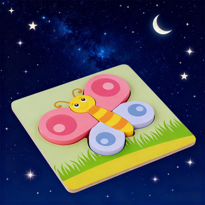Rompecabezas de Madera Grueso de 5 Piezas, Actividad Educativa Sin Pantalla para Niños Pequeños, Preescolares y Niños - Product Image 4