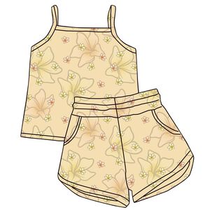 Ensemble décontracté sans manches pour bébés filles en bambou/coton biologique OEM/ODM, bretelles personnalisées, impression sur mesure, vente chaude - Product Image 1