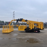 Grue araignée télescopique sans fil télécommandée, électrique/diesel, capacité 3T, pour levage en espace restreint