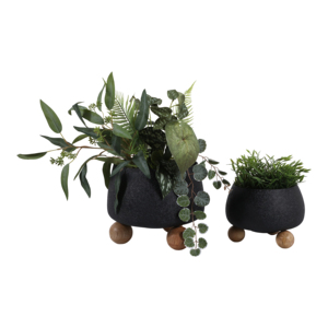 Vasi rotondi con piedini a sfera, vasi decorativi per fiori per uso interno ed esterno in giardino - Product Image 2
