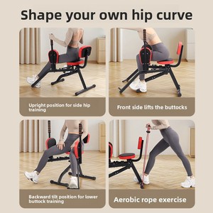 Attrezzo Fitness per Estensione <span class=keywords><strong>Braccia</strong></span> e Petto, Macchina per Esercizi di Bellezza e Tonificazione Glutei, in Acciaio, per Uso Domestico, con Apertura all'Inguine - Product Image 4