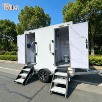 Remorque Sanitaire Mobile 2 Postes – Toilettes Portables de Luxe pour Studios de Cinéma – Salle de Bain Mobile Professionnelle Haut de Gamme – Prix Fournisseur