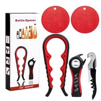 Ouvre-bouteille de bière Vefit ABS durable 4-en-1 avec thème amour et fleurs pour les cadeaux de mariage et de fêtes