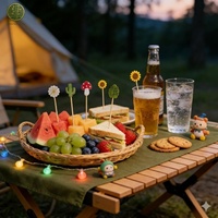 Brochetas de Bambú de 4.7 Pulgadas para Cócteles, Aperitivos, Frutas, con Logotipo Personalizado, Brochetas Desechables de Bambú Natural, Aptas para Alimentos