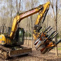 Pelle à racines professionnelle hydraulique diesel pour chargeuse compacte, accessoire industriel pour l'arrachage d'arbres, moteur CE