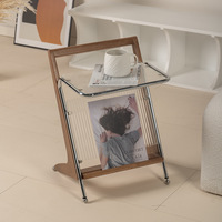Petite table d'angle créative Table de console latérale en bois massif pour salon chambre balcon Design Simple sens Mini canapé de chevet