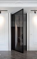 Portes Pivotantes en Verre Trempé à Cadre en Aluminium les Plus Vendues – Portes d'Entrée Pivotantes Grandes et Élégantes, Portes Pivotantes en Verre Étanche à la Pluie