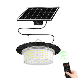 Lampe suspendue solaire à <span class=keywords><strong>détecteur</strong></span> <span class=keywords><strong>de</strong></span> <span class=keywords><strong>mouvement</strong></span> 244 LED avec télécommande pour abris et granges, 5 modes, étanche IP65 pour cours et camping - Product Image 5