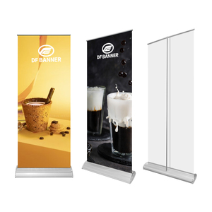 Supporto in alluminio retrattile con base larga 80x200cm espositivo trand Up banner