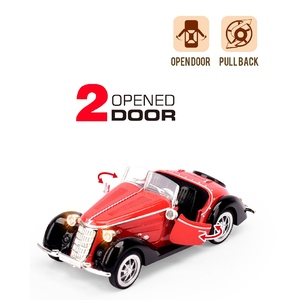 Modellino Auto Classica Vintage in Metallo Pressofuso 1:32, Veicolo Convertibile da Collezione, Regalo, Ornamento per Torte, per Ragazzi - Novità 2026 - Product Image 2