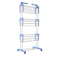 Nouveau modèle de séchoir à linge pliable en acier inoxydable, multifonctionnel, pour l'intérieur, organisateur de vêtements