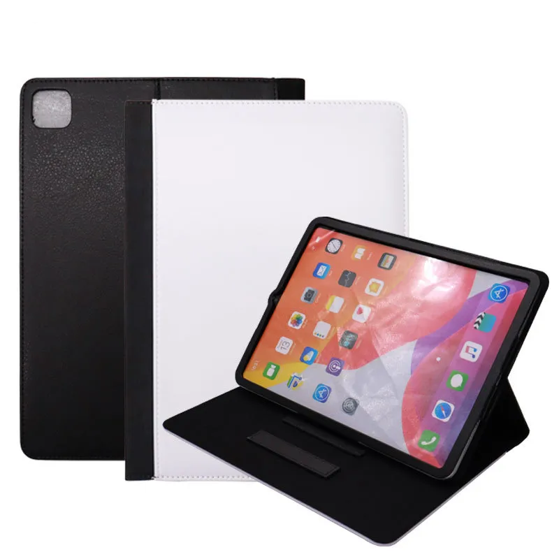 Wholesale Sublimation Blanks Pu Leather Pouch Case Book Cover Tablet Compatible with apple i-pad Air/air2