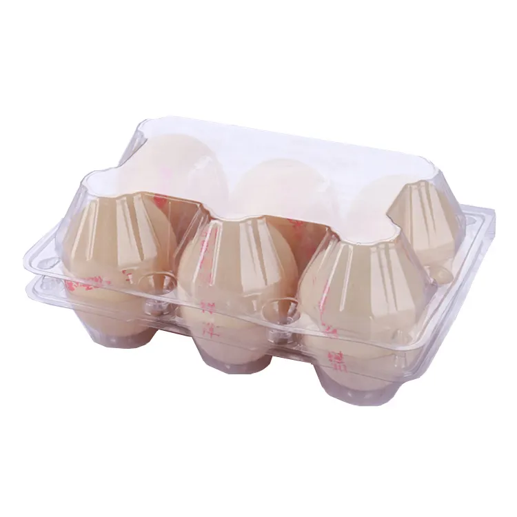 6 15หลุมถาดบรรจุไข่กล่องพลาสติกสำหรับไข่หอยพลาสติกแบบกำหนดเองนำมาใช้ใหม่ได้ไข่นกกระทาพลาสติกใส PET