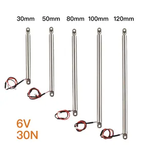 オリジナル95 * 8mm小型Dc6v-7.4vモーター防水304ステンレス高速産業用電気伸縮式リニアアクチュエータTVリフト用