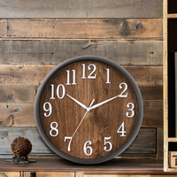 Reloj de Pared Redondo de Plástico de 12 Pulgadas, Estilo Europeo Retro, Decoración para el Hogar, Regalo, Reloj de Cocina 3D, Reloj Saat Más Vendido