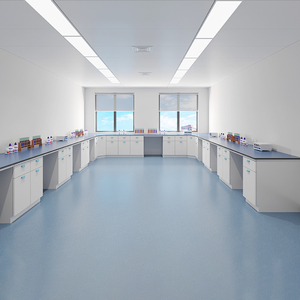 Tavolo da Laboratorio in Acciaio Resistente con Altezza Regolabile e Cassetti per Ospedali, Laboratori e Officine, Realizzato in Metallo - Product Image 4