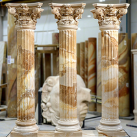 Piliers de colonnes romaines en marbre italien personnalisés sculptés à la main