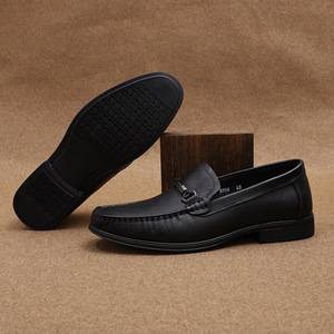 Genuine Leather Loafers Round Toe Slip-On Men's Business Casual <b>Shoes</b> <b>Soft</b> Comfortable Autumn Driving <b>Shoes</b> Size 40 - Product Image 2