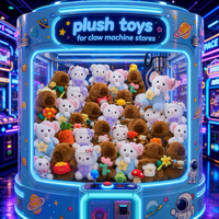 Peluches de loterie d'arcade en gros pour machine à griffes, animaux en peluche doux, modèles variés pour enfants, pour distributeurs automatiques et magasins de jouets