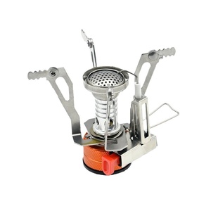 Outdoor picknick kamperen Eendelige geïntegreerde mini-butaan elektronische ontsteking Opvouwbare draagbare brander Kookgerei Windafwijker - Product Image 5