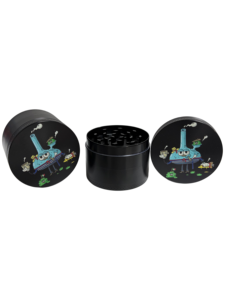 Broyeur à herbes manuel moderne en alliage de zinc rond de 50 mm avec design artistique entièrement imprimé pour accessoire - Product Image 4