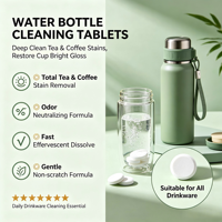Solution pour le nettoyage régulier des conteneurs d'eau domestiques quotidiens, tablettes effervescentes pour le nettoyage des bouteilles d'eau