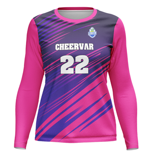 Maillot de volley-ball professionnel pour femmes, col rond, manches longues, maillot de match pour joueur - Product Image 5