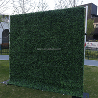 Mur de fond en herbe artificielle verte fait main pour mariage, Saint-Valentin et décoration de fête à domicile