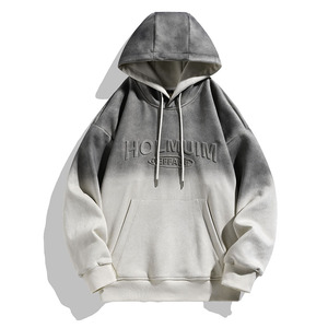 Sweat-shirt personnalisé avec logo, sans repassage, pour homme, automne et hiver, style rétro américain, à capuche, respirant, pour garçons, décontracté - Product Image 3