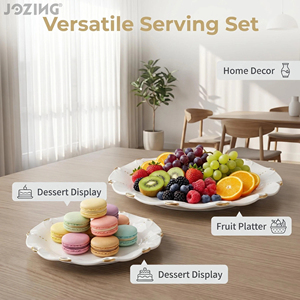 <span class=keywords><strong>Assiettes</strong></span> <span class=keywords><strong>en</strong></span> <span class=keywords><strong>porcelaine</strong></span> de luxe écologiques avec bordure dorée, motif festonné ajouré, service de vaisselle raffiné pour mariages et hôtels (vente <span class=keywords><strong>en</strong></span> gros) - Product Image 5