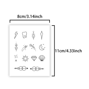 Set di Tatuaggi Temporanei Semi-Permanenti Impermeabili e Resistenti al Sudore, Durata 2 Settimane, Tatuaggi Realistici a Base di Erbe Anti-Frizione per Braccia - Product Image 2