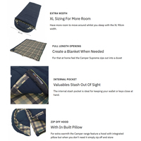 Kantong Tidur Musim Dingin CHENYUE BSCI Factory Extra Wide Outdoor Custom, Tahan Air, Termal, untuk Cuaca Dingin
